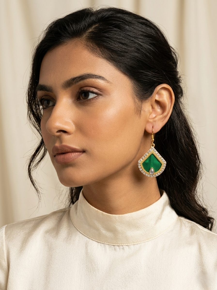 The "Green Pearl" Drop Earrings