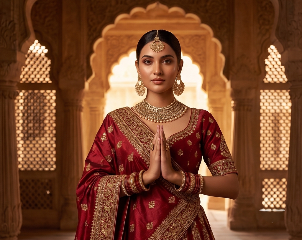 Gold-Plated Kundan Chandbali Earring & Maang Tikka Set with Champagne Pearls
