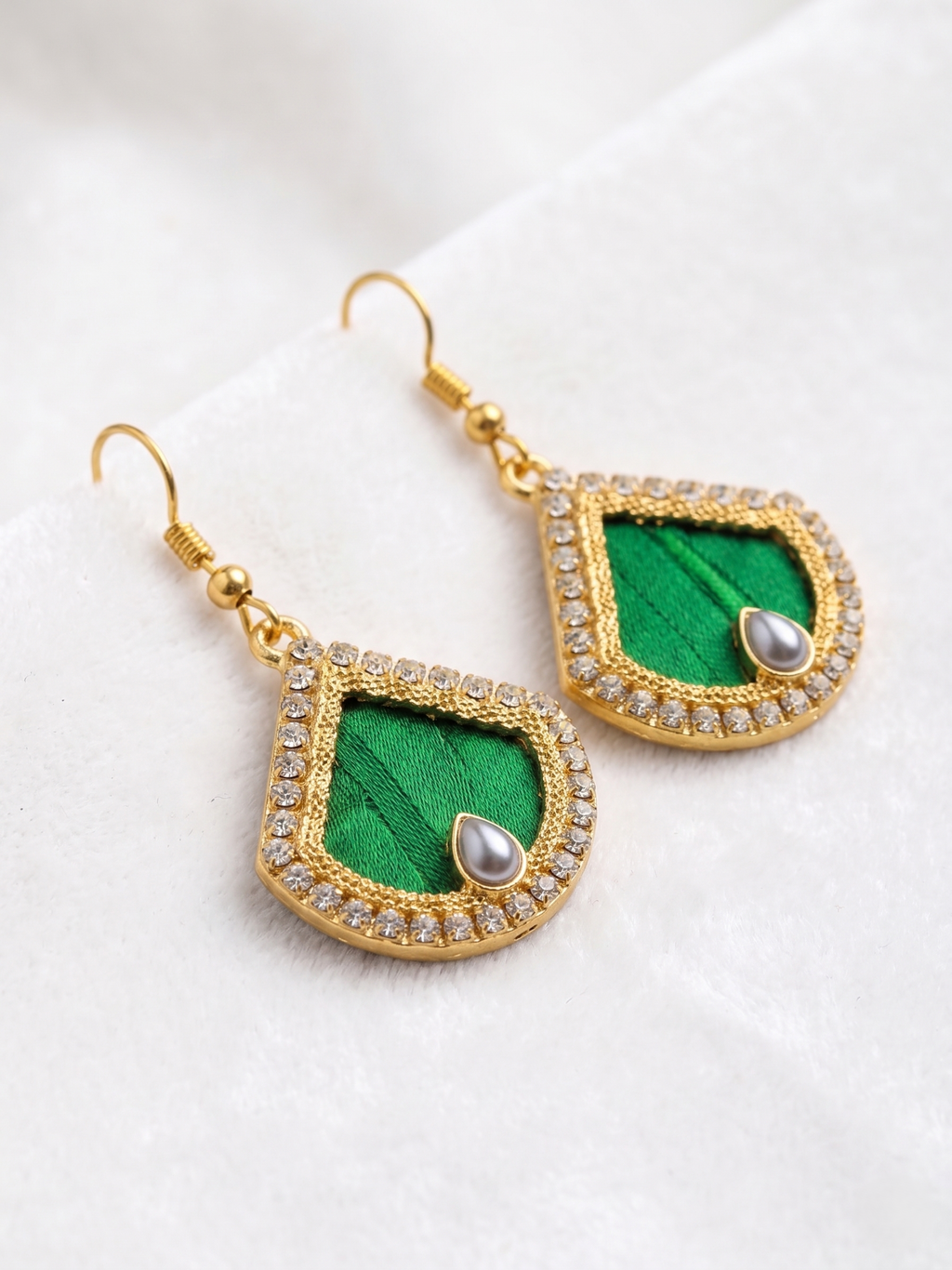 The "Green Pearl" Drop Earrings