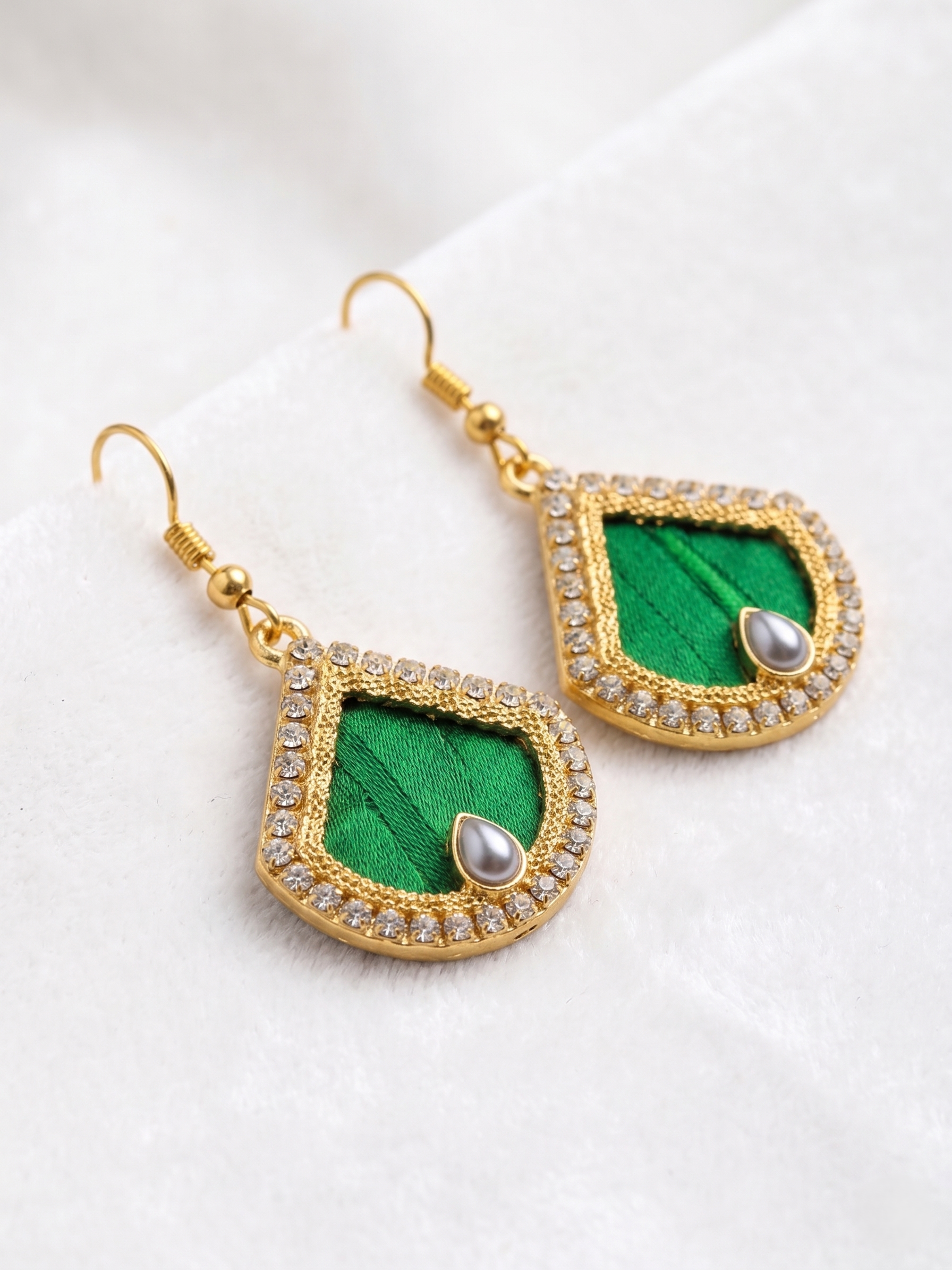 The "Green Pearl" Drop Earrings